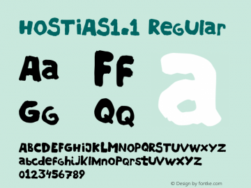 HOSTIAS1.1 Regular OTF 1.000;PS 001.001;Core 1.0.29图片样张