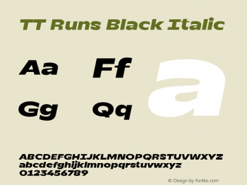 TT Runs Black Italic Version 1.100.18052021图片样张