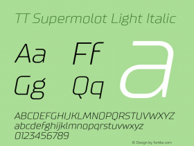 TT Supermolot Light Italic Version 1.010图片样张