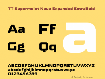 TT Supermolot Neue Expanded ExtraBold Version 2.000.04082021图片样张