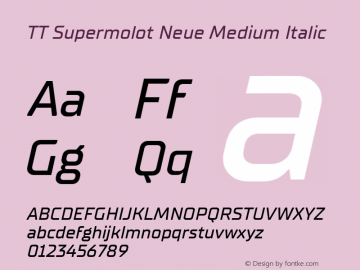 TT Supermolot Neue Medium Italic Version 2.000.04082021图片样张