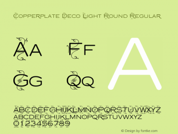 Copperplate Deco Light Round Regular PDF Extract Font Sample