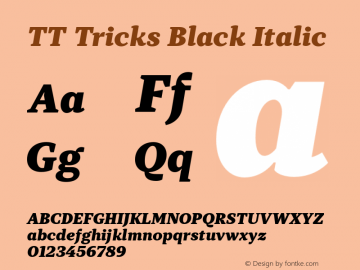 TT Tricks Black Italic Version 1.000图片样张