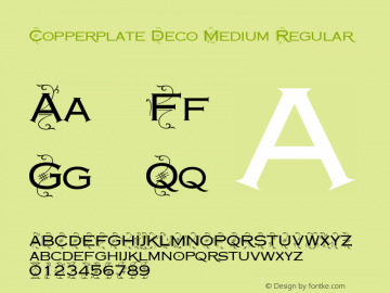 Copperplate Deco Medium Regular PDF Extract图片样张