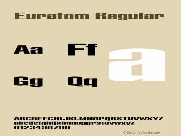 Euratom Regular Brendel            :06.07.1995 Font Sample