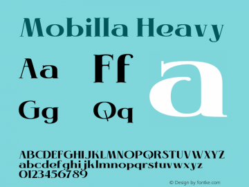 Mobilla Heavy Version 1.000;hotconv 1.0.109;makeotfexe 2.5.65596图片样张