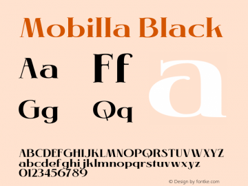 Mobilla Black Version 1.000;hotconv 1.0.109;makeotfexe 2.5.65596图片样张