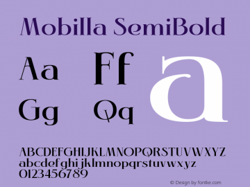 Mobilla SemiBold Version 1.000;hotconv 1.0.109;makeotfexe 2.5.65596图片样张