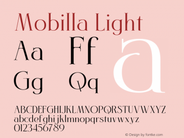Mobilla Light Version 1.000;hotconv 1.0.109;makeotfexe 2.5.65596图片样张