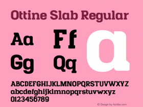 Ottine Slab Regular Version 1.000;FEAKit 1.0图片样张