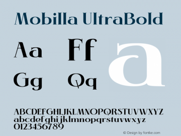 Mobilla UltraBold Version 1.000图片样张