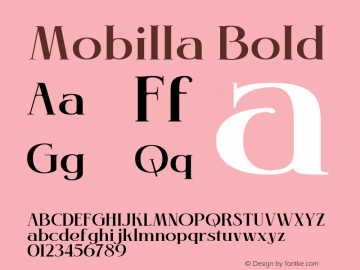 Mobilla Bold Version 1.000图片样张