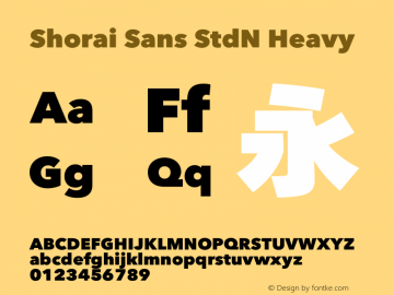 Shorai Sans StdN Heavy Version 1.00图片样张