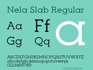 Nela Slab Regular Version 1.000;FEAKit 1.0图片样张