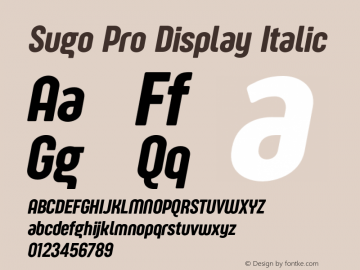 SugoProDisplay-Italic 1.000图片样张