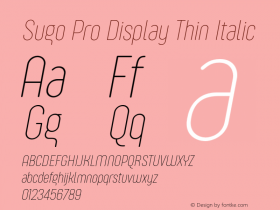SugoProDisplay-ThinItalic 1.000图片样张