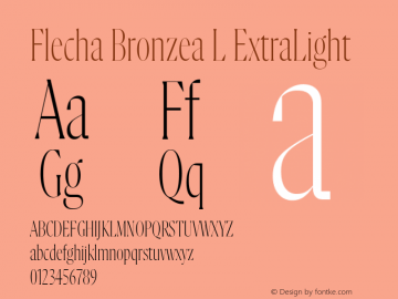 Flecha Bronzea L ExtraLight Version 1.000图片样张
