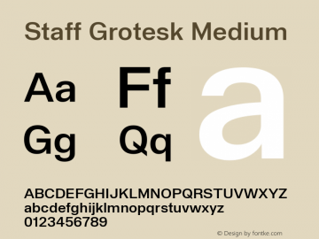 Staff Grotesk Medium Version 1.000图片样张