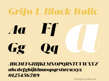 Grifo L Black Italic Version 2.002图片样张