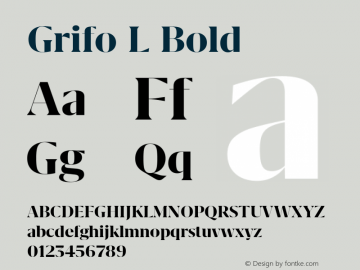 Grifo L Bold Version 2.001图片样张