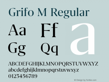 Grifo M Regular Version 2.002图片样张