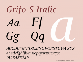 Grifo S Italic Version 2.002图片样张