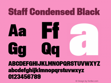 Staff Condensed Black Version 1.004图片样张