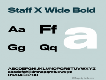 Staff X Wide Bold Version 1.004图片样张
