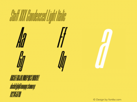 Staff XXX Condensed Light Italic Version 1.004图片样张