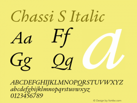 Chassi S Italic Version 1.001图片样张