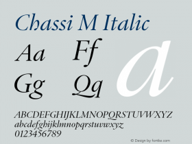 Chassi M Italic Version 1.001图片样张