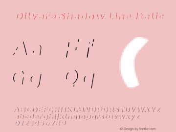 Oilvare Shadow Line Italic Version 1.000;PS 001.000;hotconv 1.0.70;makeotf.lib2.5.58329图片样张