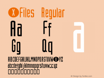 XFiles Regular Macromedia Fontographer 4.1 1997-11-14 Font Sample