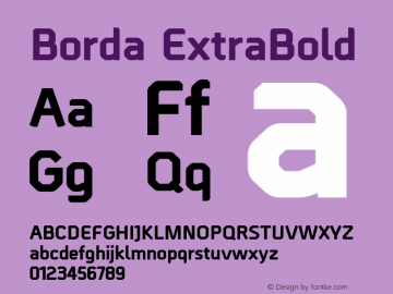 Borda ExtraBold Version 001.004 January 2020图片样张