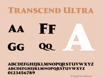 Transcend Ultra Version 1.000;hotconv 1.0.109;makeotfexe 2.5.65596图片样张