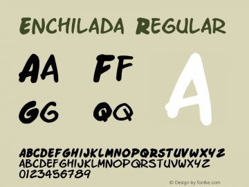Enchilada Regular Unknown Font Sample