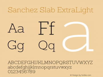 SanchezSlab-ExtraLigh Version 001.000图片样张