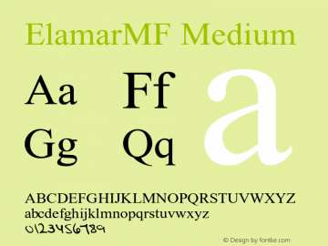 ElamarMF-Medium Version 2.000图片样张