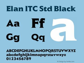 Elan ITC Std Black Version 1.000;PS 001.000;hotconv 1.0.38图片样张