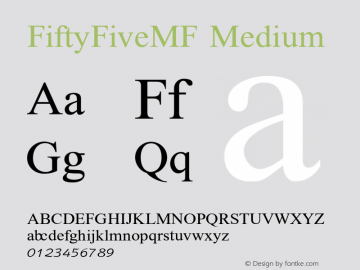 FiftyFiveMF-Medium Version 2.000图片样张