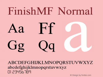 FinishMF-Normal Version 2.000图片样张