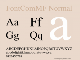 FontComMF-Normal Version 2.000图片样张