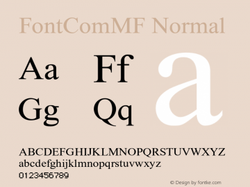 FontComMF-Normal Version 2.000图片样张