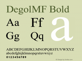 DegolMF-Bold Version 1.000图片样张