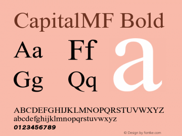 CapitalMF-Bold Version 2.000图片样张