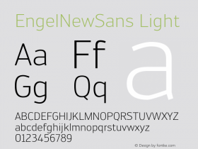 EngelNewSans Light Version 1.001;PS 001.001;hotconv 1.0.88;makeotf.lib2.5.64775图片样张