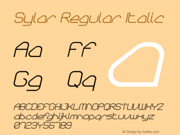 Sylar-RegularItalic 001.000图片样张