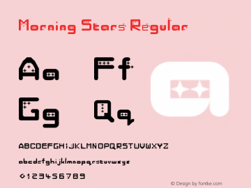 Morning Stars Regular Version 1.0 Font Sample