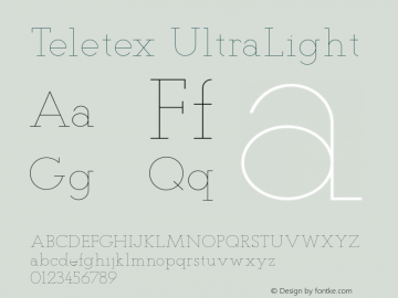 Teletex-UltraLight 1.000图片样张