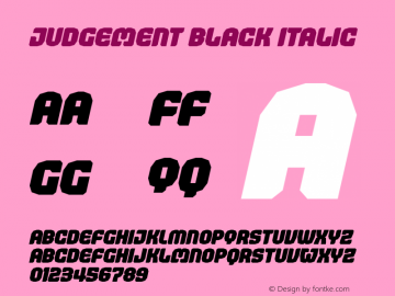 Judgement-BlackItalic Version 2.000图片样张